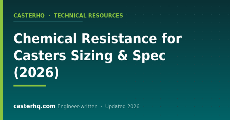 Chemical Resistance for Casters Sizing & Spec (2026)