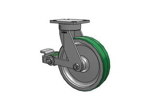Albion 110PD08201SP 8" x 2" Polyurethane Kingpinless Caster with Brake
