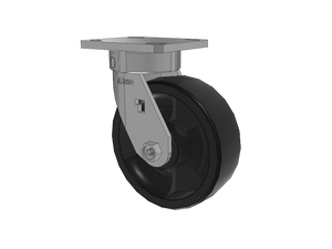 Albion 120HT06222S 6" x 2" Nylon Stainless Kingpinless Caster – 4" x 4.5" Plate
