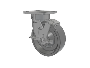 Albion 120XP06201SFBD 6" x 2" Poly Stainless Kingpinless Side-Lock Caster