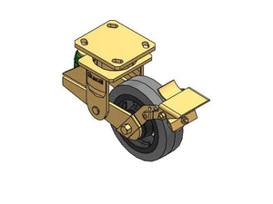 Albion 141XS06228SB 6" x 2" Performance XS Rubber Caster with Brake