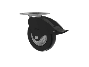 Albion 8"x2" Never-Flat SZ Total Lock Caster – 4"x4.5" Plate