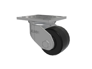 Albion 16TM03201S 3.25" x 2" Phenolic Swivel Caster – 4" x 4-1/2" Plate
