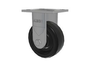 Albion 16TM05201R 5" x 2" Phenolic Rigid Caster – 4" x 4-1/2" Plate