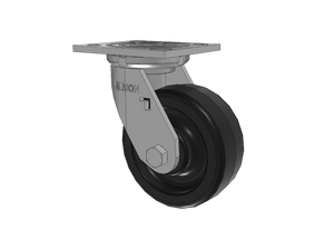 Albion 16TM05201S 5" x 2" Phenolic Swivel Caster – 4" x 4-1/2" Plate
