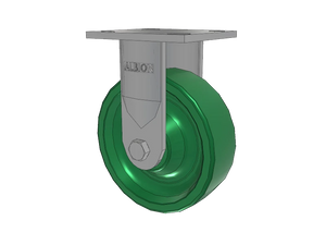 Albion 16XI06202RHR60 6" x 2" Polyurethane Rigid Caster – 4" x 4.5" Plate