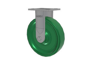 Albion 16XI08202R 8" x 2" Solid Polyurethane Rigid Caster – 4" x 4.5" Top Plate