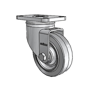 Colson 2.03456.444 3.5" x 1.25" Performa Stainless Caster – 2.5" x 3.625" Plate