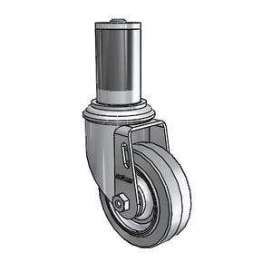 Colson 2.04267.445-MTG55 4" x 1-1" Gray Rubber Caster — 300 lb