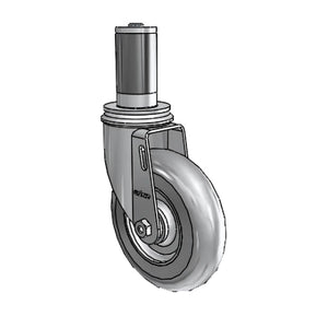 Colson MTG55 5" x 1.3125" Performa Caster – 1-3/8" Square Tube Adapter
