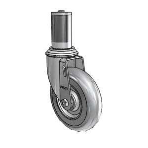 Colson MTG42 5" x 1.3125" Performa Rigid Caster – 1" to 1-1/16" Stem