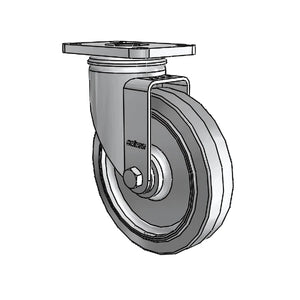 Colson 2.05456.444 5" x 1.25" Performa Stainless Caster – 2.5" x 3.625" Plate