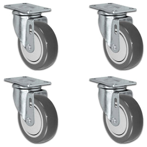 3" x 1.25" Polyurethane Swivel Caster – 1,000 lb