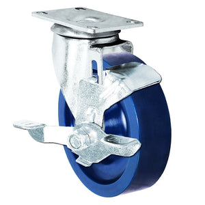5" Solid Polyurethane Swivel Caster with Brake – 350 lb