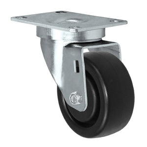 3" x 1-1/4" Polyolefin Swivel Caster Top Plate – 250 lb