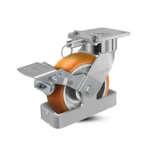 Albion 28AN06228SLFBKTO 6" x 2" Orange Ergonomic Caster – 1250 lb