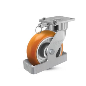 Albion 28AN06228SLTO 6" x 2" Orange Ergonomic Swivel Caster – 1250 lb