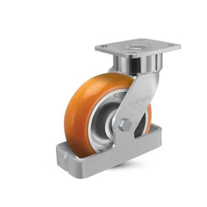 Albion 28AN06228STO 6" x 2" Orange Wheel Swivel Ergonomic Caster – 1250 lb