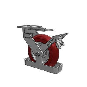 Albion 28AX08228S01LFBKTO 8" x 2" MAX Efficiency Ergonomic Caster – 1500 lb