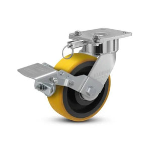 Albion 28PF06228SLFBK 6" x 2" HD Poly Swivel Ergonomic Caster – 1500 lb