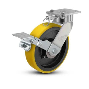 Albion 28PF08228S01LFBK 8" x 2" HD Poly Swivel Ergonomic Caster – 1500 lb