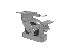 Albion 28XR06228SLFBKTO 6" x 2" Rubber Ergonomic Caster w/ Brake – CasterHQ