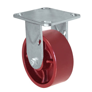 4" x 2" Ductile Steel Rigid Caster – 1250 lb