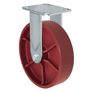 8" x 2" Ductile Steel Rigid Caster – 1250 lb