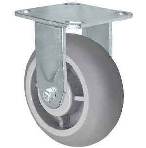 5" x 2" Thermo Rubber Rigid Caster – 500 lb