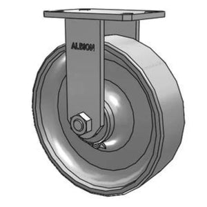 Albion 10"x3" Forged Steel Kingpinless Caster 6.25"x4.5" Plate – 4100 lb