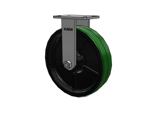 Albion 310PY12501R 12" x 3" Poly-on-Iron Rigid Kingpinless Caster