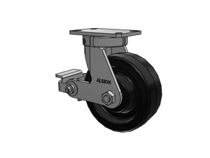 Albion 310TM08501SP 8" x 3" Phenolic Kingpinless Caster w/ Brake