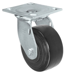 4" x 2" Rubber on Glass-filled Nylon Swivel Caster – 400 lb
