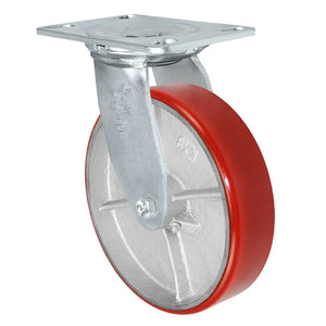 8" x 2" Polyurethane on Steel Swivel Caster – 1400 lb