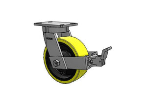 Albion 370PF08528SFBB 8"x3" Poly-on-Iron Kingpinless Caster – 3000 lb