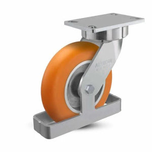 Albion 38AN08228S01TO 8" x 2" Orange Ergonomic Swivel Caster