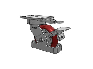 Albion 38AX06228SLFBKTO 6" x 2" MAX-Efficiency Ergonomic Caster