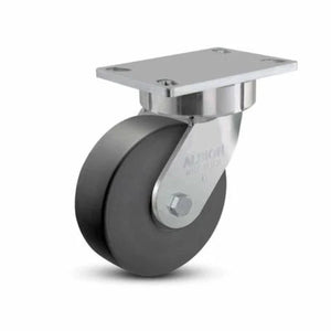 Albion 38NX06228S 6" x 2" Nylon Swivel Ergonomic Caster – 6.25" x 4.5" Plate