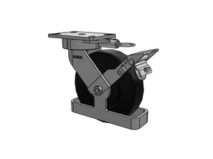 Albion 38NX08228S01LFBKTO 8" x 2" HD Nylon Swivel Ergonomic Caster