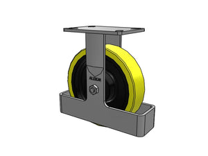 Albion 38PF08228R01TO 8" x 2" Poly-on-Iron Rigid Ergonomic Caster