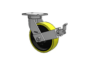Albion 410PF10528SFBB 10" x 3" Poly-on-Iron Kingpinless Caster w/ Brake