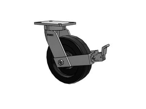 Albion 470TM10501SFBB 10" x 3" Phenolic Kingpinless Caster w/ Brake