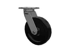 Albion 470TM12501S 12" x 3" Phenolic Kingpinless Caster – 7.25" x 5.25" Plate