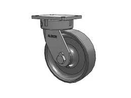 Albion 610FS10501S 10"x3" Forged Steel Kingpinless Caster – 7.5"x6.25" Plate