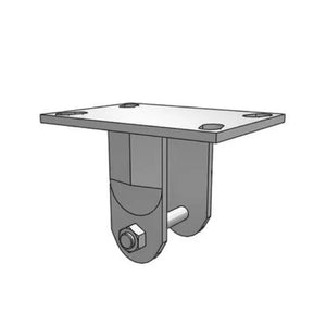 Albion 62NX04228R 4" x 2" Trionix Nylon Rigid Caster 6.25" x 4.5" Plate