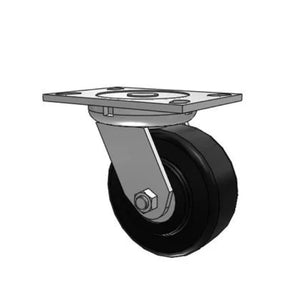 Albion 62NX04228S 4" x 2" Trionix Nylon Caster – 6.25" x 4.5" Plate