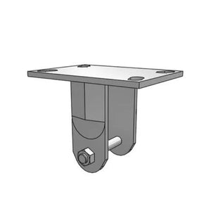 Albion 62NX05228R 5" x 2" Trionix Nylon Rigid Caster – 6.25" x 4.5" Plate