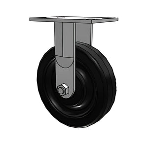 Albion 8" x 2" Phenolic Rigid King-Bolt Caster – 1400 lb