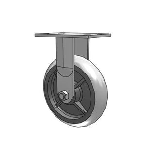 Albion 62XR08228R 8" x 2" Rigid Caster – 6.25" x 4.5" Plate