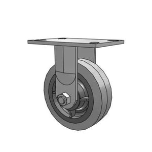 Albion 62XS06201R 6" x 2" Rubber Rigid Caster – 600 lb